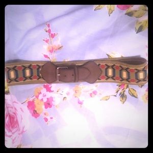 embroidered vegan waist belt